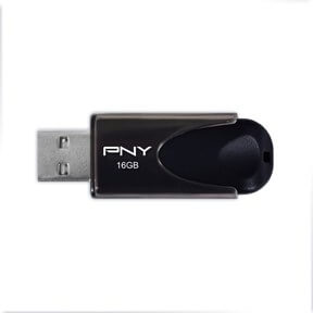 PNY USB 2.0 Attache 4 16GB, sort