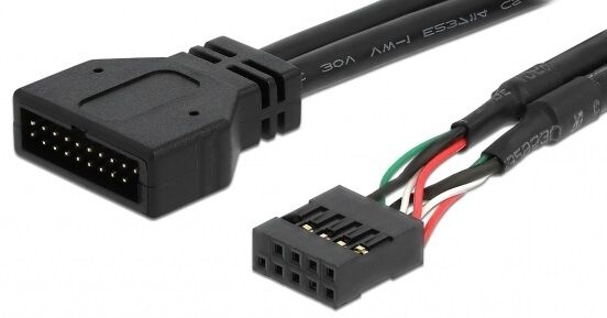 DeLOCK Usb 2.0 9 Pin Header Hun Til Usb 3.0 19 Pin Header Han - 60 Cm