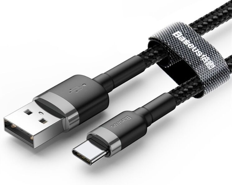 Apple Baseus Usb-C 3.1 Hurtig Oplader Kabel - 2a - Sort/grå - 2 M