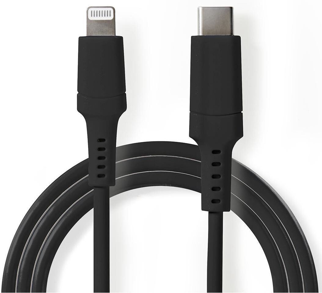 Usb-C 3.1 Til Lightning Kabel - 3a/20v/60w - Sort - 2 M