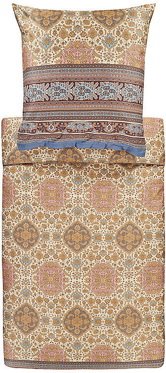 Auf Lager BASSETTI Satin Bettwäsche San Marco 70x90cm / 140x200cm  8050261145813 blau 140/200CM