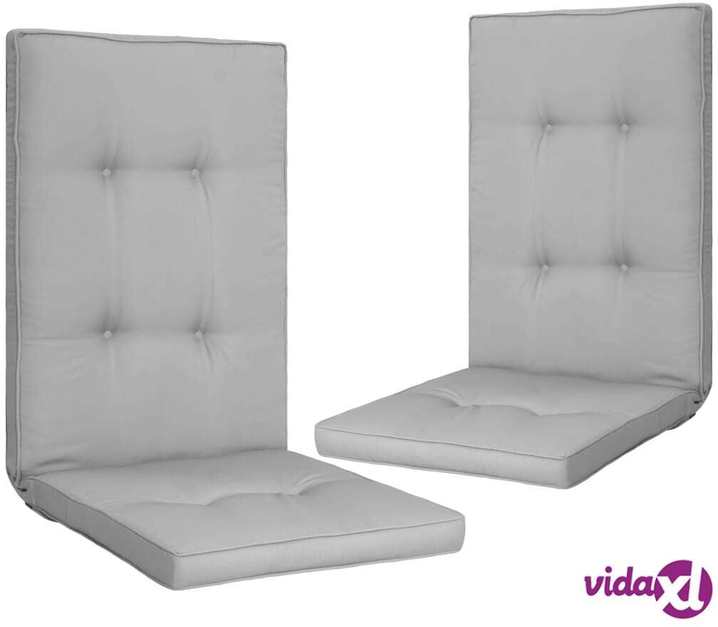 vidaXL Garden Chair Cushions 2 pcs Grey 120x50x5 cm