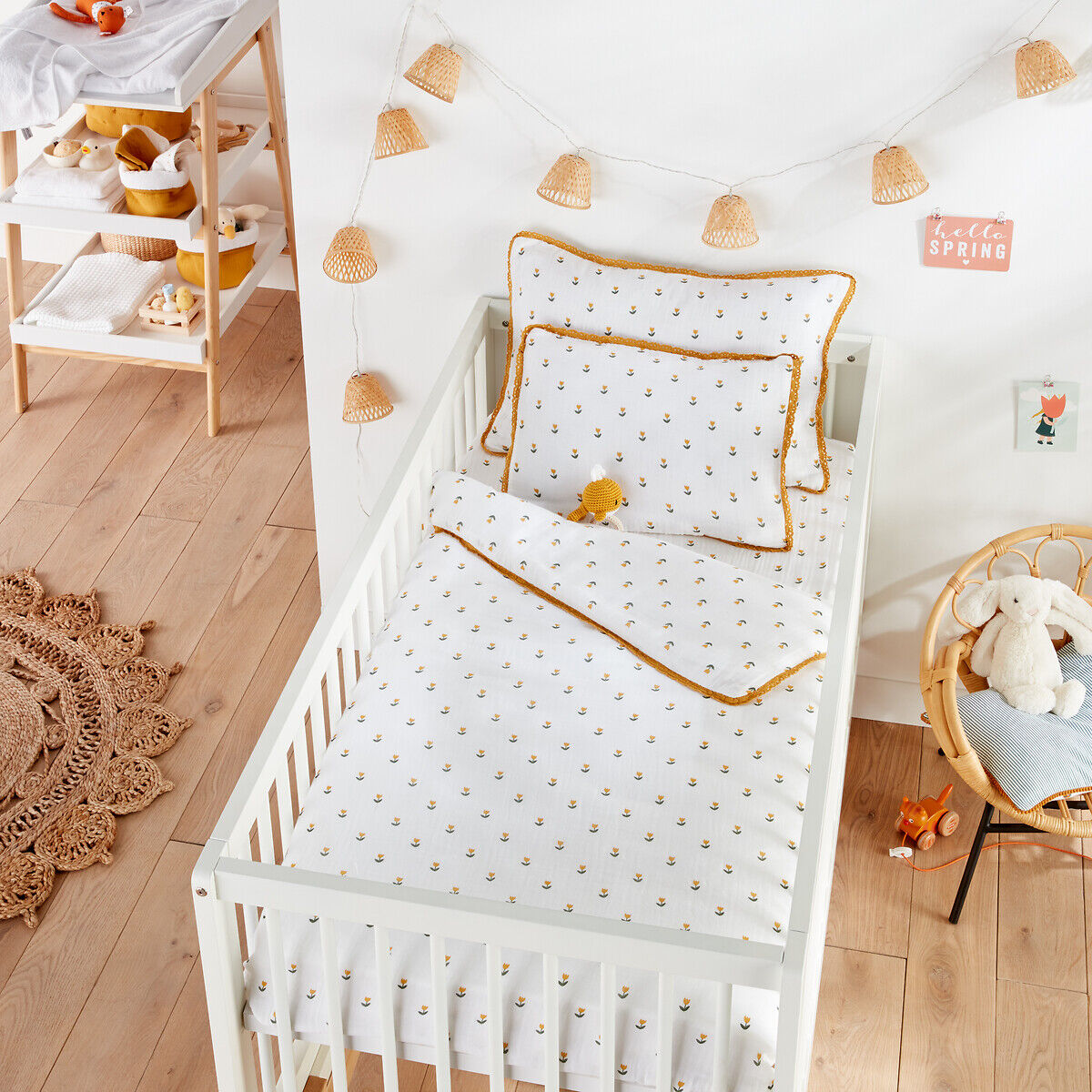 LA REDOUTE INTERIEURS Housse de couette bébé gaze de coton, Tulipe