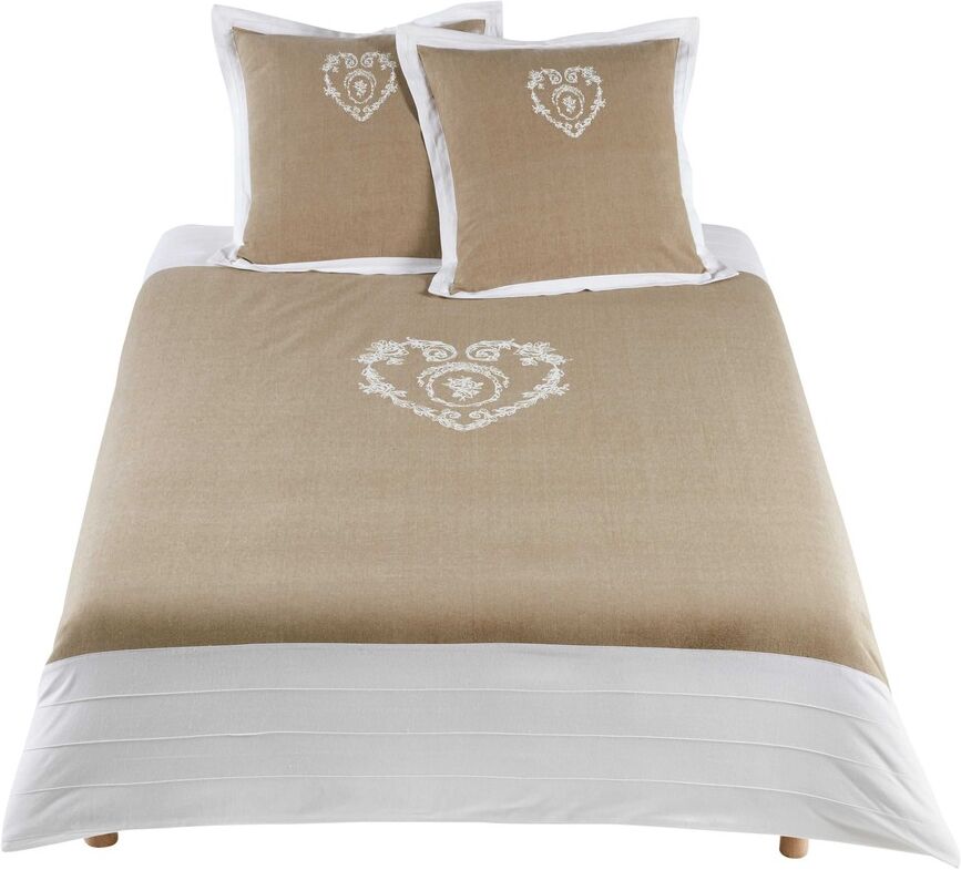 Maisons du Monde Beige katoenen beddengoed 240x260