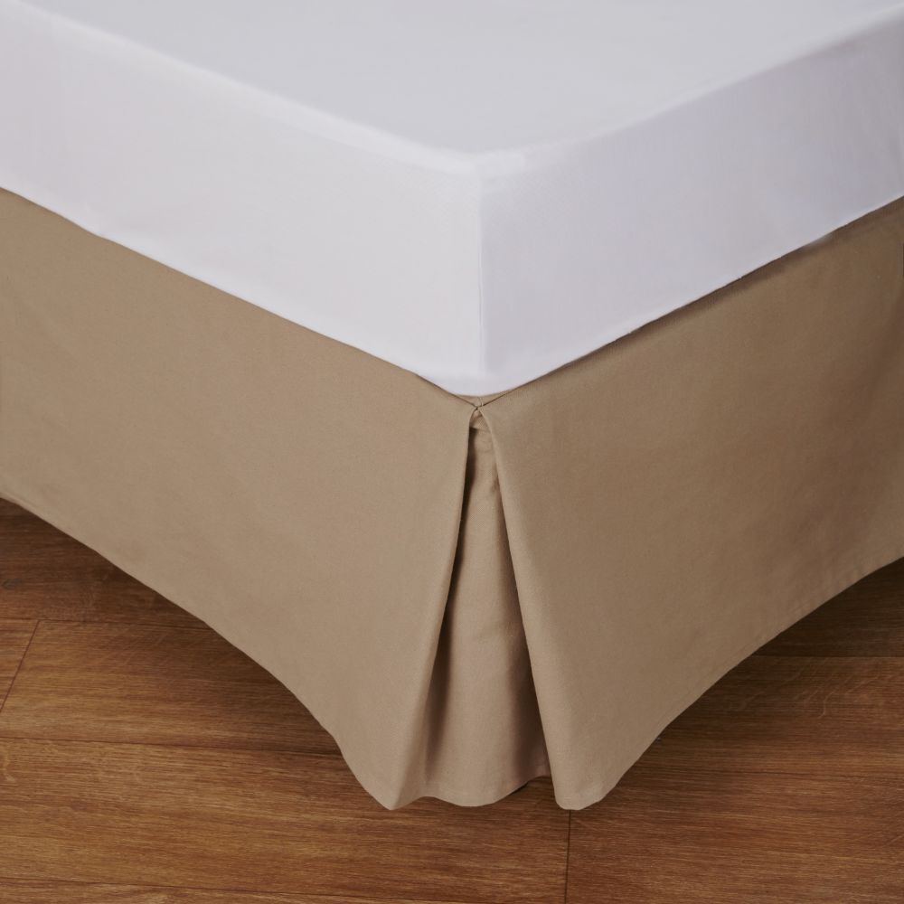 Maisons du Monde Cache-sommier 160x200 en coton beige