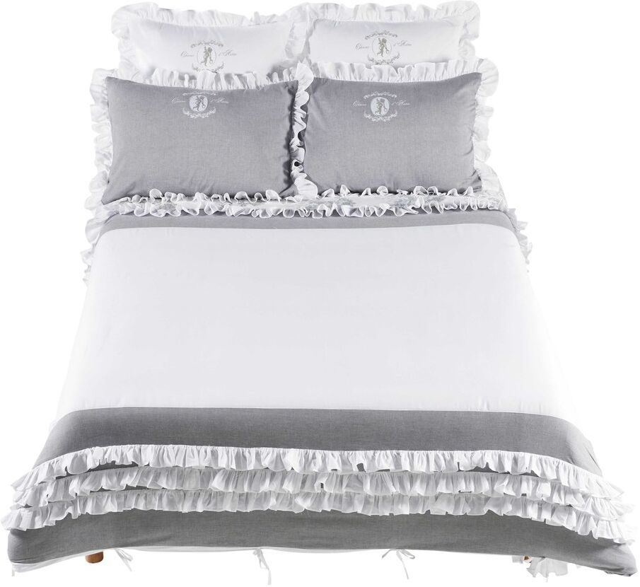 Maisons du Monde Parure de lit 240 x 260 cm en coton blanche