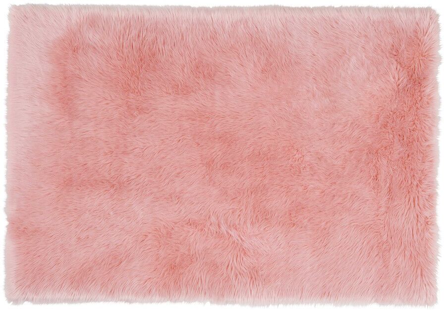 Maisons du Monde Tapis imitation fourrure rose 120x180