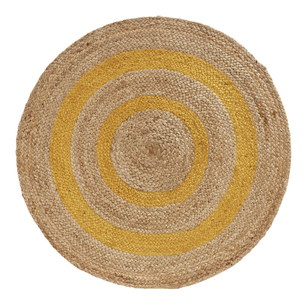 Maisons du Monde Tapis rond en jute tressé bicolore D100