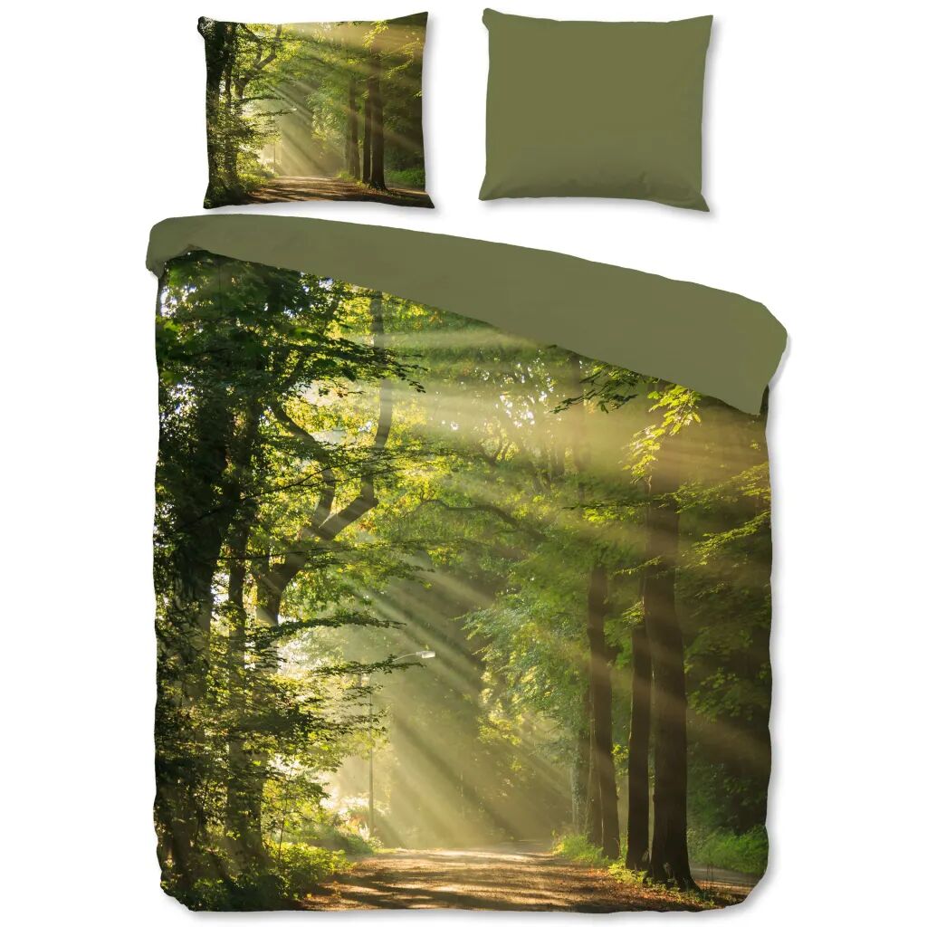 Good Morning Housse de couette WOODS 200x200/220 cm Vert