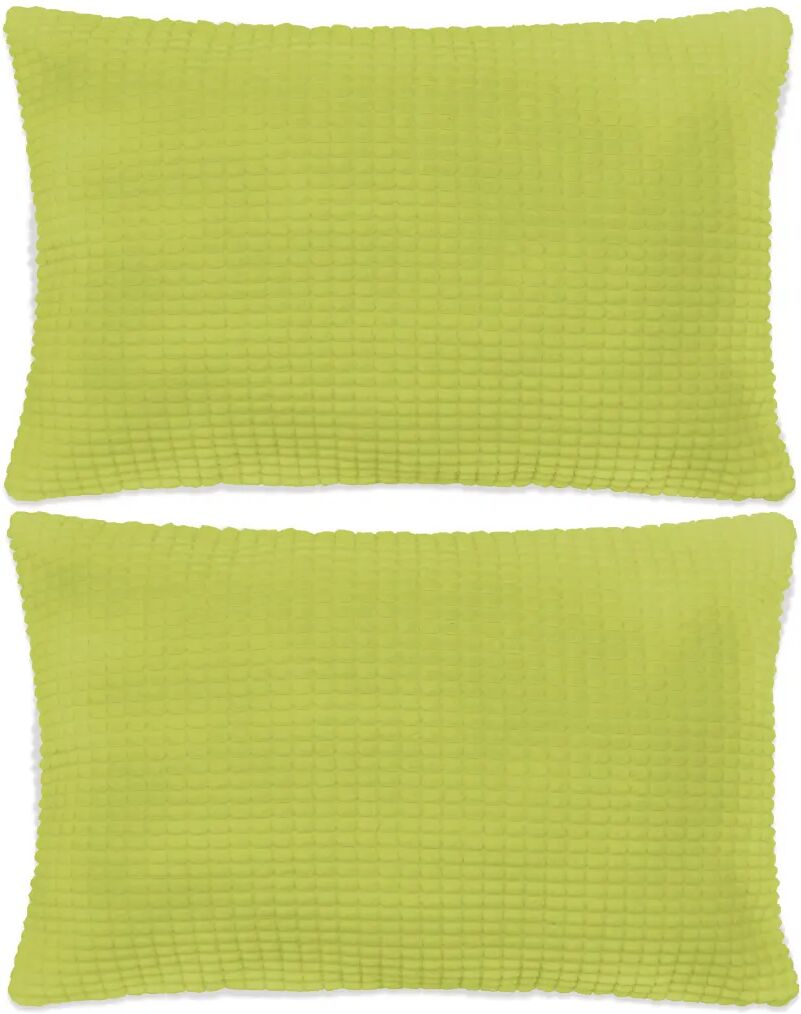 vidaXL Jeu de coussin 2 pcs Velours 40 x 60 cm Vert