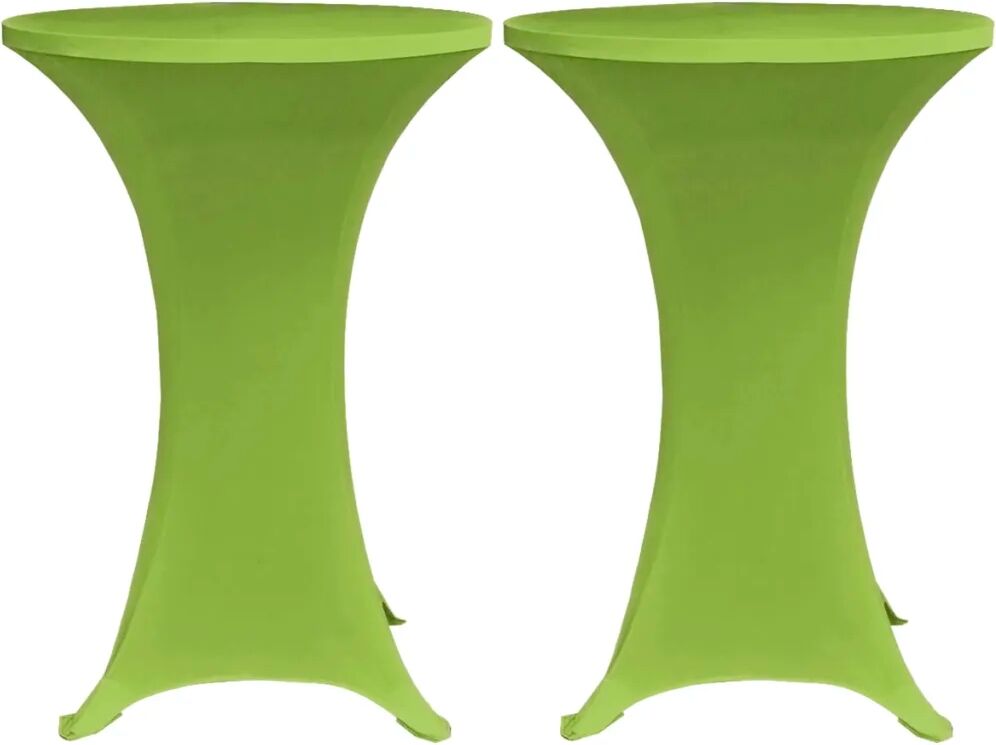 vidaXL Housse de table extensible 2 pcs 60 cm Verte