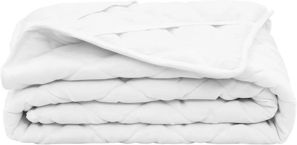 vidaXL Couvre-matelas matelassé Blanc 90x200 cm Léger