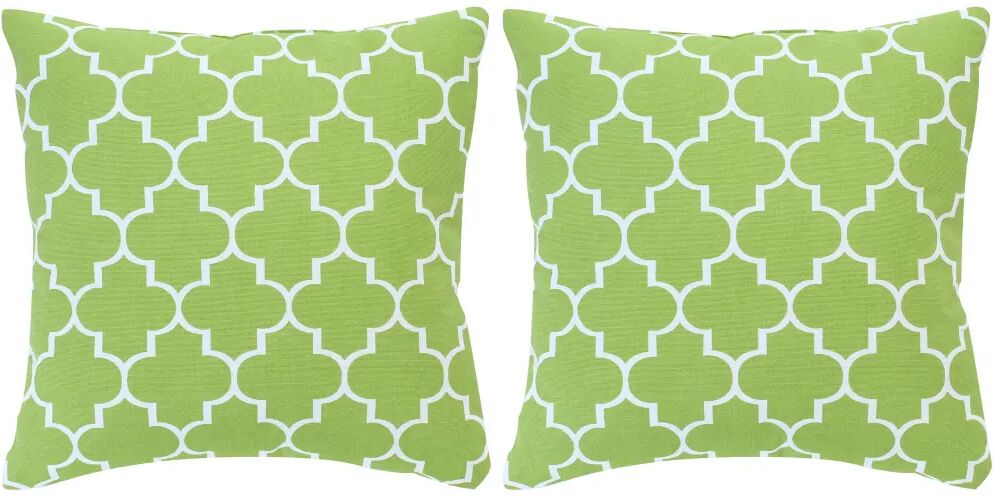 vidaXL Coussins imprimés 2 pcs Vert 40x40 cm Coton