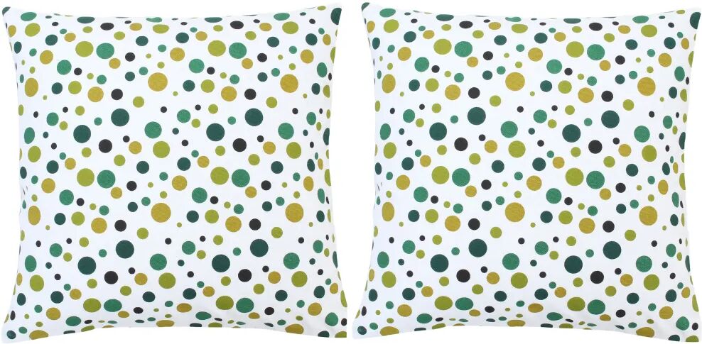 vidaXL Coussins imprimés 2 pcs Vert 40x40 cm Coton