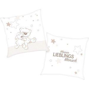 Baby Best Dekokissen »Kleiner Lieblingsmensch«, mit niedlichem Teddy-Motiv... beige + bedruckt  B/L: 40 cm x 40 cm
