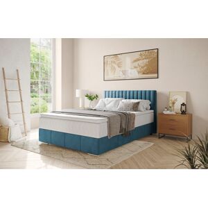 INOSIGN Boxbett Thor mit Bettkasten, inkl. Matratze, Topper und Zierkissen,... Velvet 11 ocean