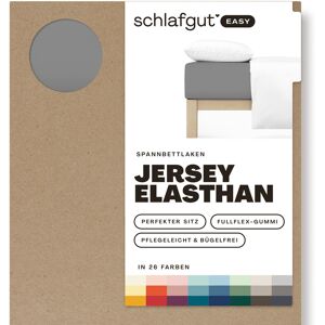 Schlafgut Spannbettlaken »EASY Jersey Elasthan«, MADE IN GREEN by OEKO-TEX® Grey Mid