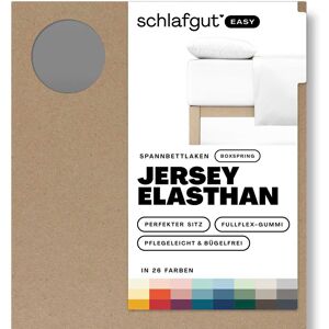 Schlafgut Spannbettlaken »EASY Jersey Elasthan Boxspring«, MADE IN GREEN by... Grey Mid