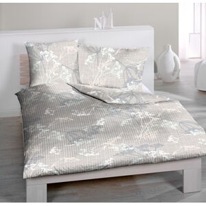 HOME FASHION Kissenbezug »TweeDee«, (1 St.), verdeckter Reissverschluss taupe  B/L: 65 cm x 65 cm