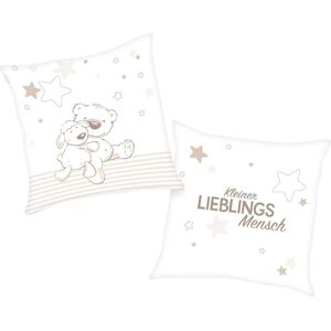 Baby Best Dekokissen »Kleiner Lieblingsmensch«, mit niedlichem Teddy-Motiv... beige + bedruckt Größe B/L: 40 cm x 40 cm