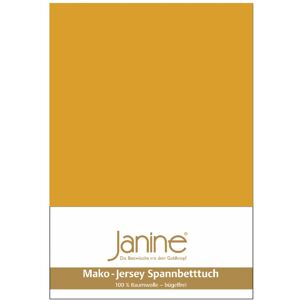 Janine Spannbettlaken »MAKO-FEINJERSEY 5007«, aus 100% Baumwolle, für... honiggoldfarben Größe