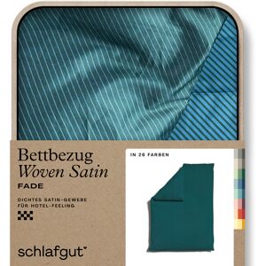 Schlafgut Bettbezug »Woven Satin Fade mit feinen Streifen«, (1 St.), mit... Petrol Deep / Green Deep Größe B/L: 155 cm x 220 cm