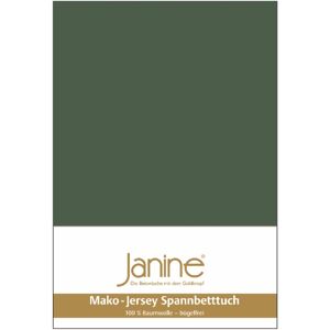 Janine Spannbettlaken »MAKO-FEINJERSEY 5007«, aus 100% Baumwolle, für... olivgrün Größe