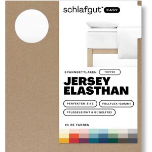 Schlafgut Spannbettlaken »EASY Jersey Elasthan Topper«, MADE IN GREEN by... Full-White Größe