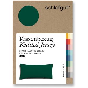 Schlafgut Kissenbezug »Knitted Jersey aus Bio-Baumwolle mit Elasthan,... Green Deep Größe B/L: 40 cm x 80 cm