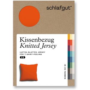 Schlafgut Kissenbezug »Knitted Jersey aus Bio-Baumwolle mit Elasthan,... Red Mid Größe B/L: 40 cm x 40 cm