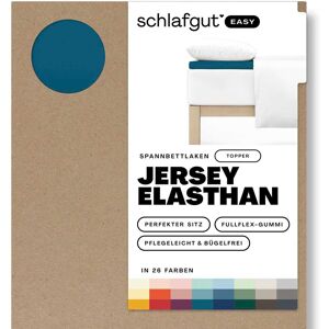 Schlafgut Spannbettlaken »EASY Jersey Elasthan Topper«, MADE IN GREEN by... Petrol Deep Größe