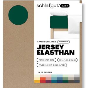 Schlafgut Spannbettlaken »EASY Jersey Elasthan Boxspring«, MADE IN GREEN by... Green Deep Größe