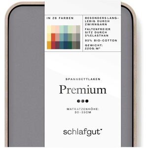 Schlafgut Spannbettlaken »Premium«, nachhaltige Zero Waste Verpackung grey mid Größe