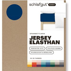 Schlafgut Spannbettlaken »EASY Jersey Elasthan«, MADE IN GREEN by OEKO-TEX® Blue Deep Größe