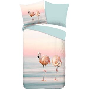 Pure luxury collection Wendebettwäsche »Lounge«, (2 tlg.), mit Flamingos multi Größe