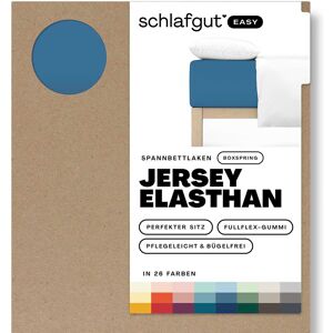 Schlafgut Spannbettlaken »EASY Jersey Elasthan Boxspring«, MADE IN GREEN by... Blue Mid Größe