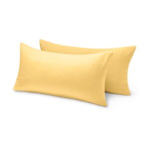 2 Jersey-Kopfkissenbezüge - Tchibo - Gelb Baumwolle Gelb  unisex
