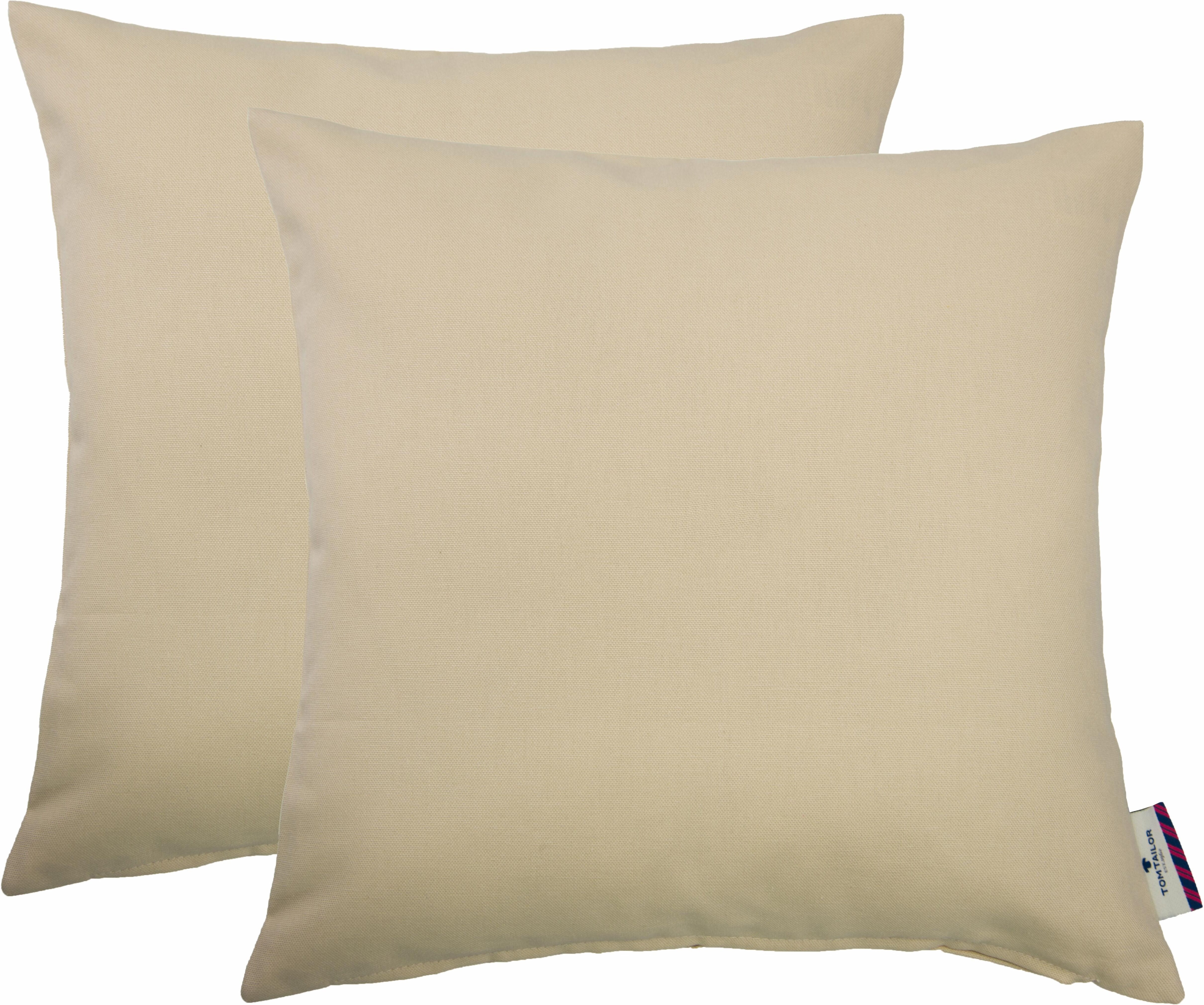 TOM TAILOR Kissenhülle »Dove«, (2 St.) beige  2x 38x38 cm 2x 48x48 cm 2x 58x58 cm