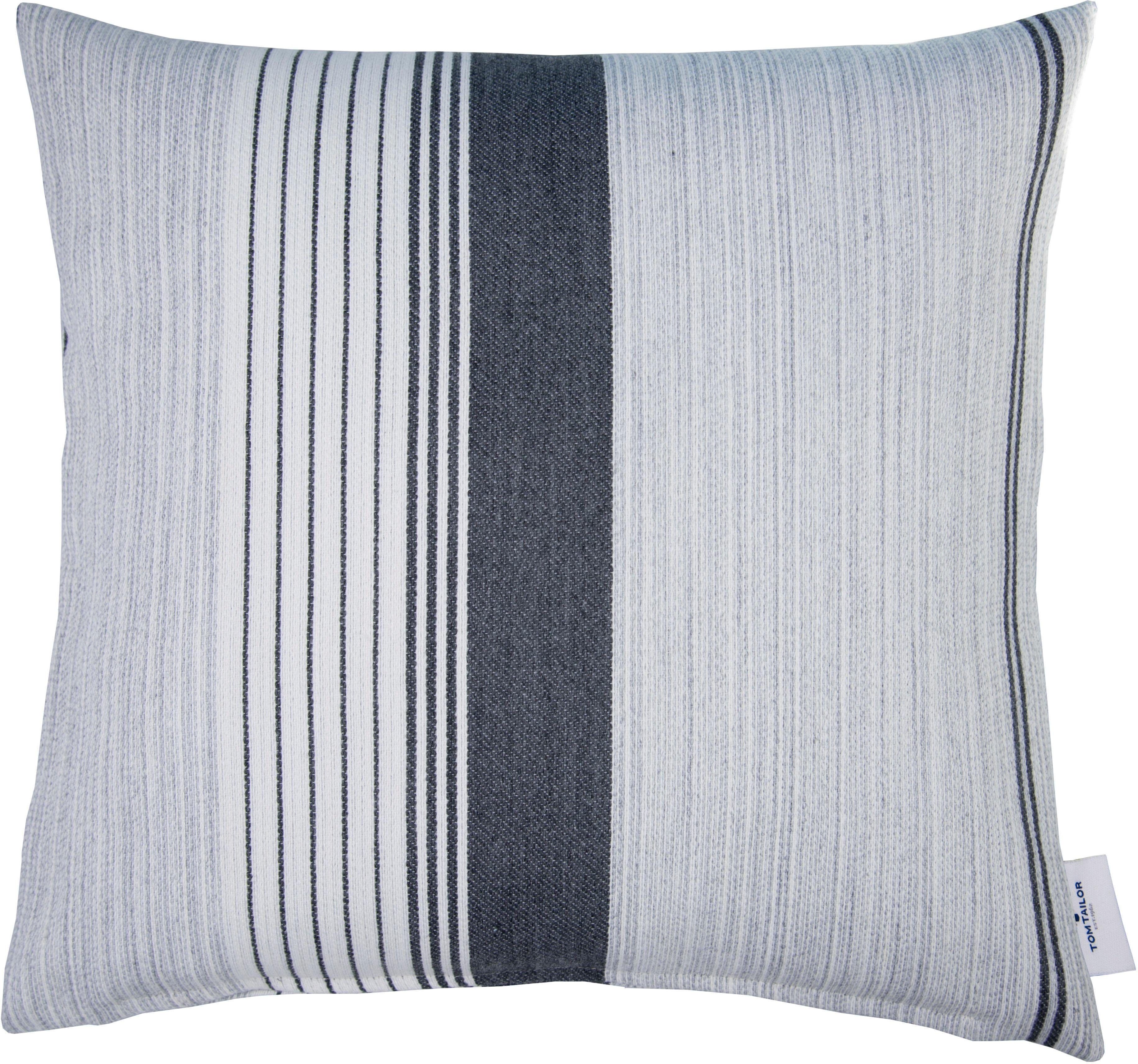 TOM TAILOR Kissenhülle »Soft Stripes«, (1 St.), mit Streifen grau  1x 45x45 cm
