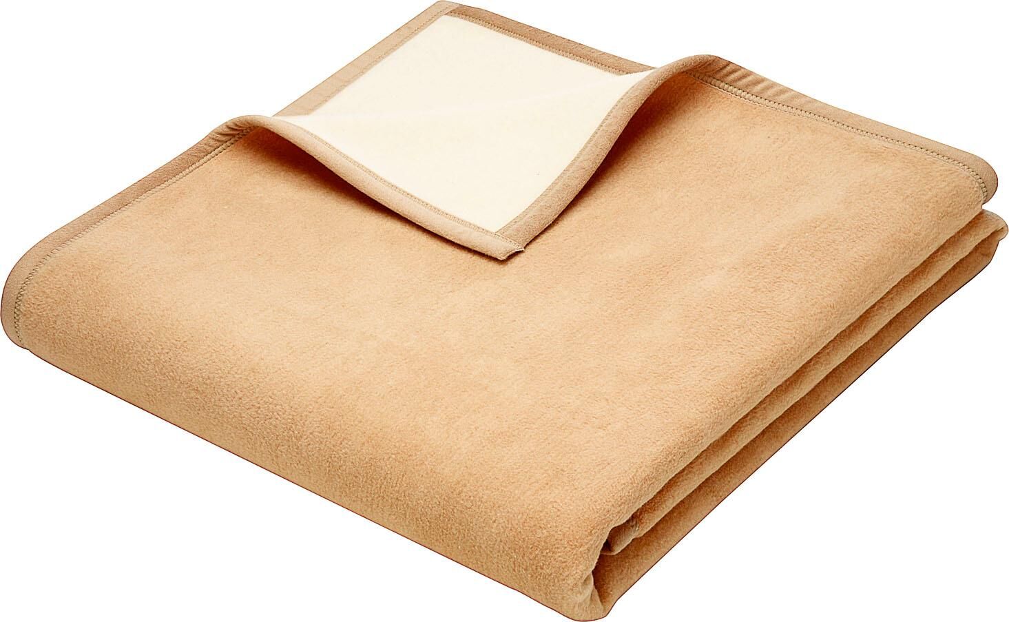 BIEDERLACK Wohndecke »Luxury«, mit Samtband beige  150x200 cm