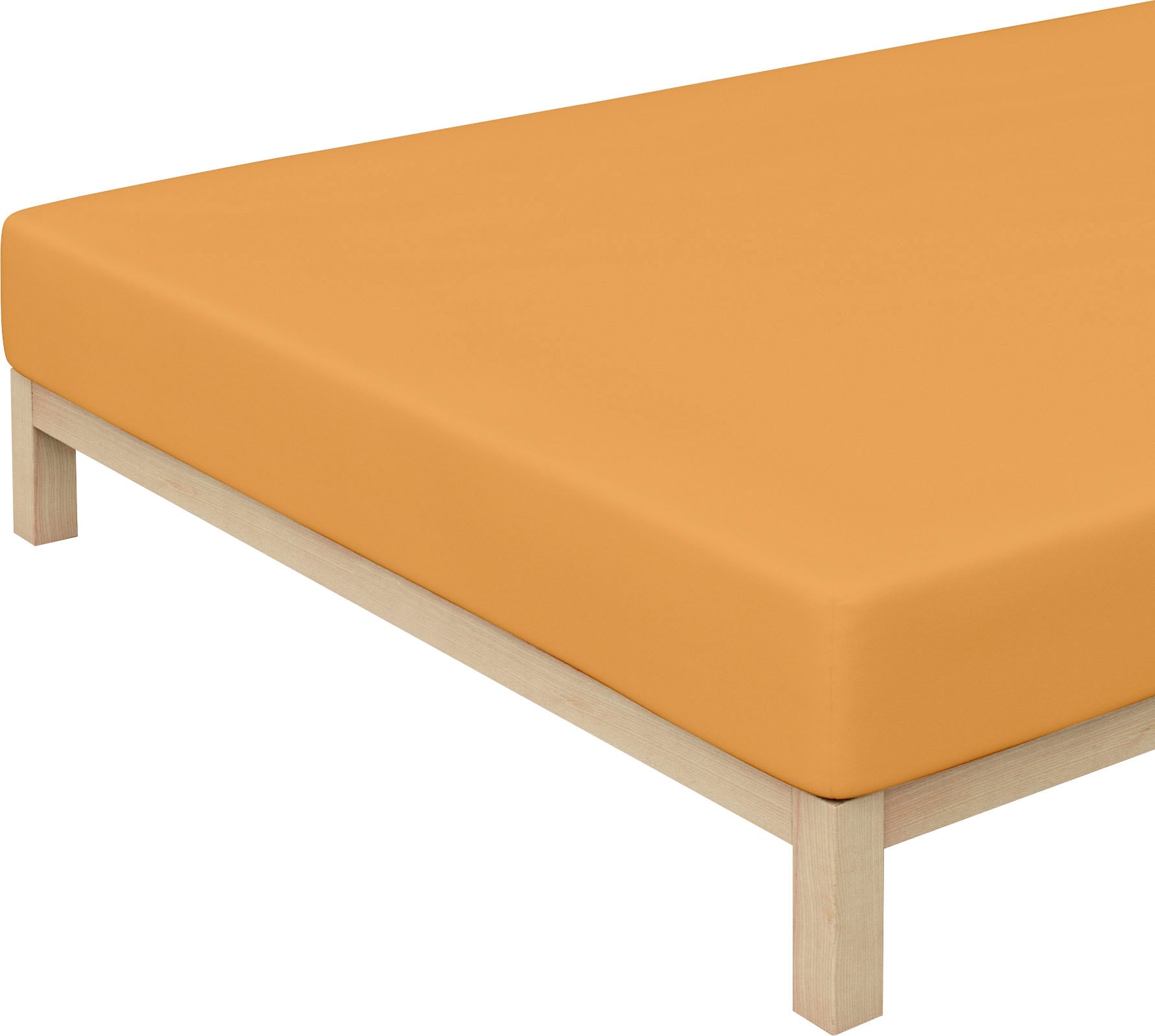 Schlafgut Spannbettlaken »Jersey-Elasthan«, (1 St.), für faltenfreien Sitz gelb