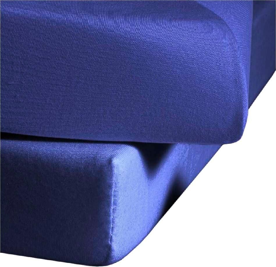 fleuresse Spannbettlaken »Comfort«, (1 St.), Power Stretch Funktion mit Elasthan blau