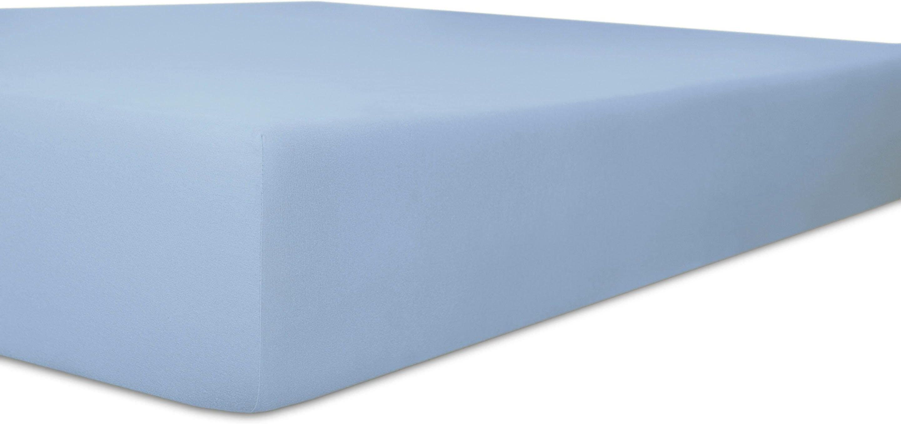 Kneer Spannbettlaken »Exclusive-Stretch«, (1 St.), optimaler Sitz blau