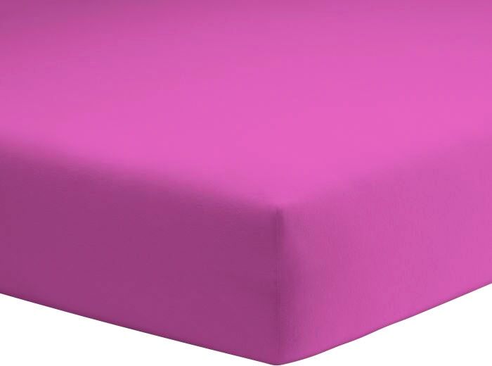 Schlafgut Spannbettlaken »Mako-Jersey«, (1 St.), pflegeleicht und saugfähig soft pink