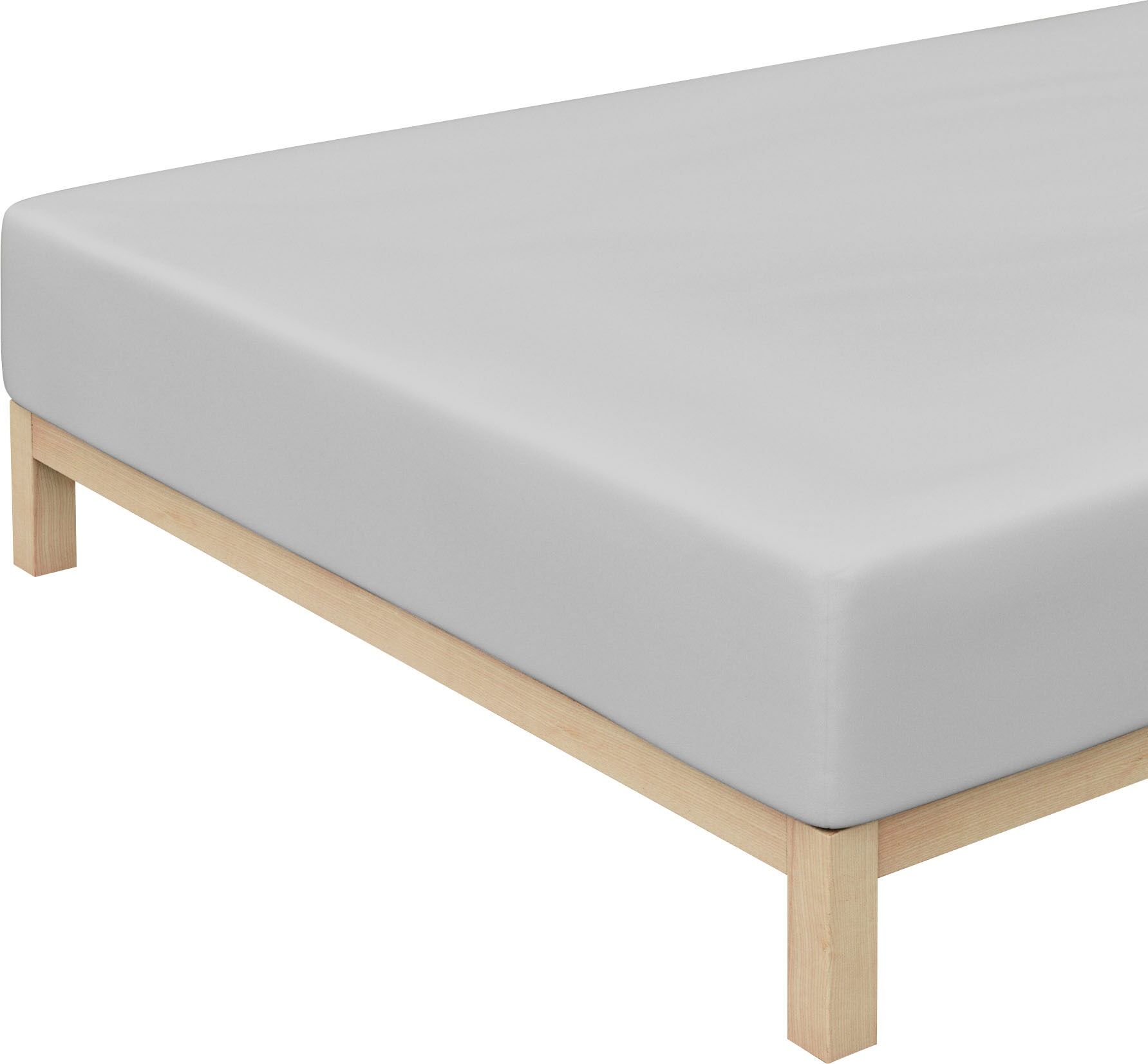 Schlafgut Spannbettlaken »Jersey-Elasthan«, (1 St.), für Boxspring grau