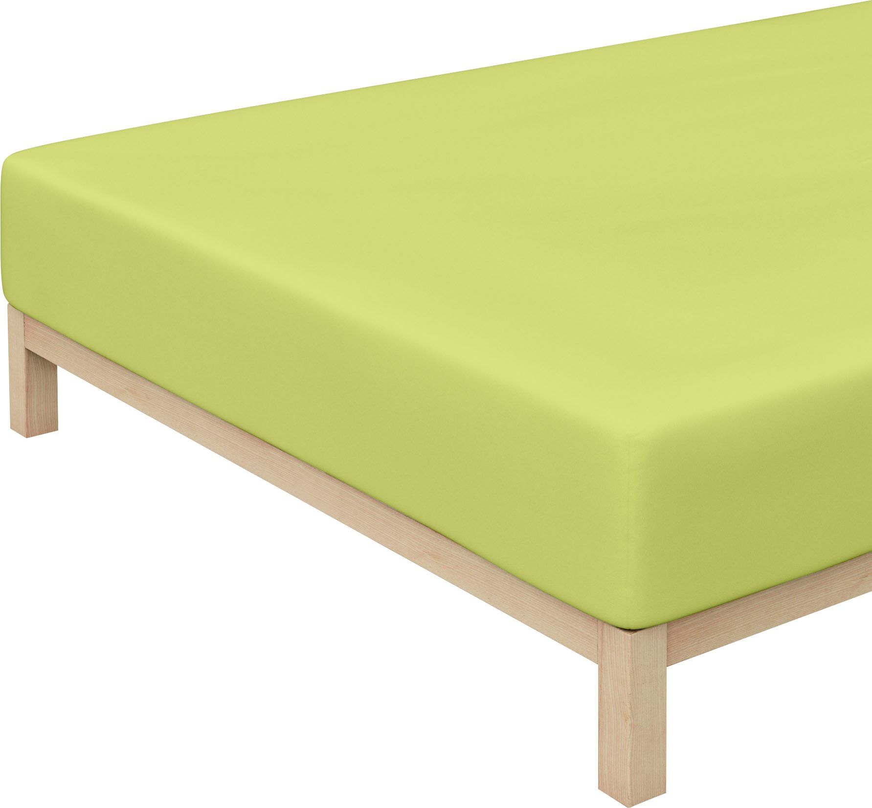 Schlafgut Spannbettlaken »Jersey-Elasthan«, (1 St.), für Boxspring gelb