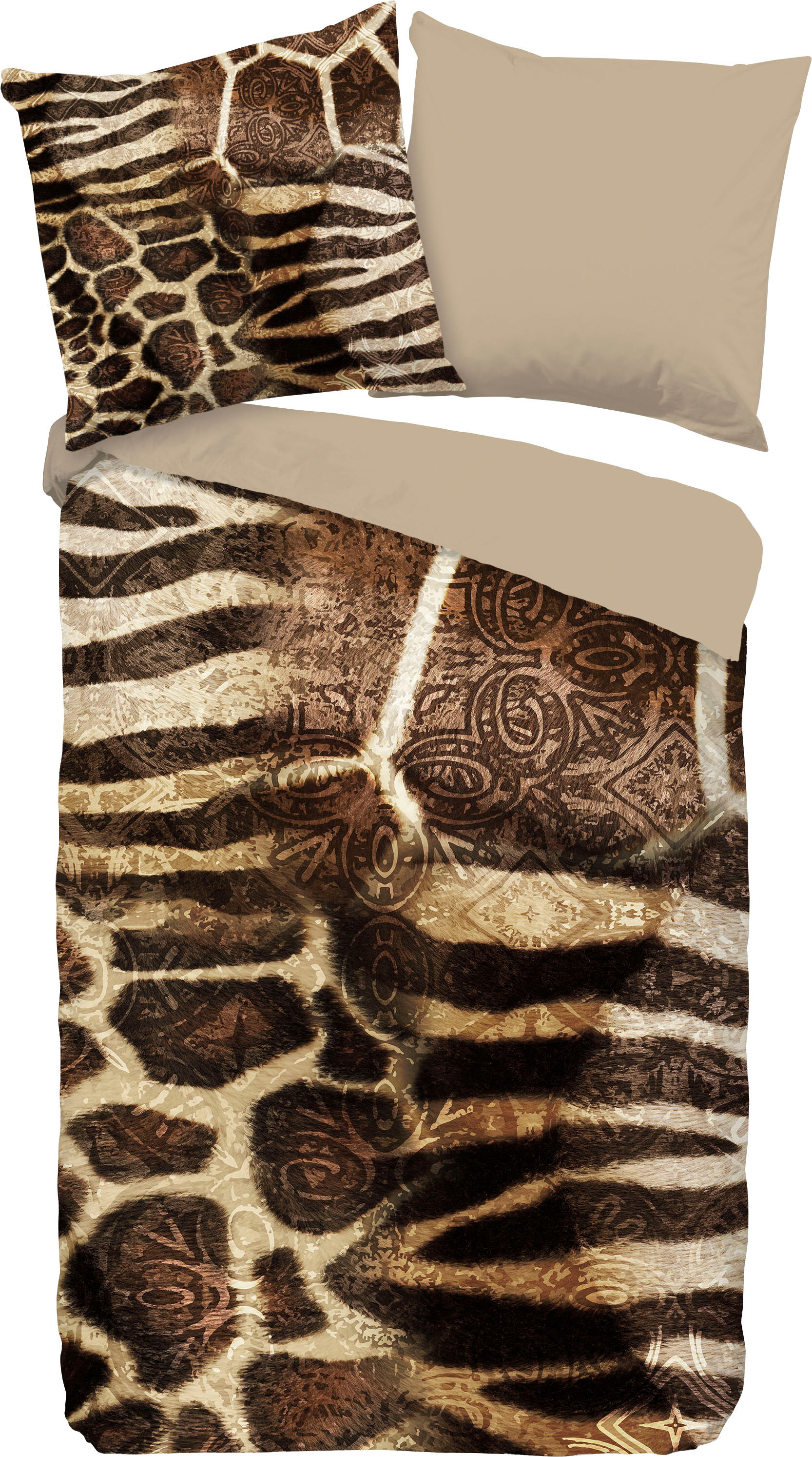 Pure luxury collection Wendebettwäsche »Kinga«, (2 tlg.), mit Tierprint braun