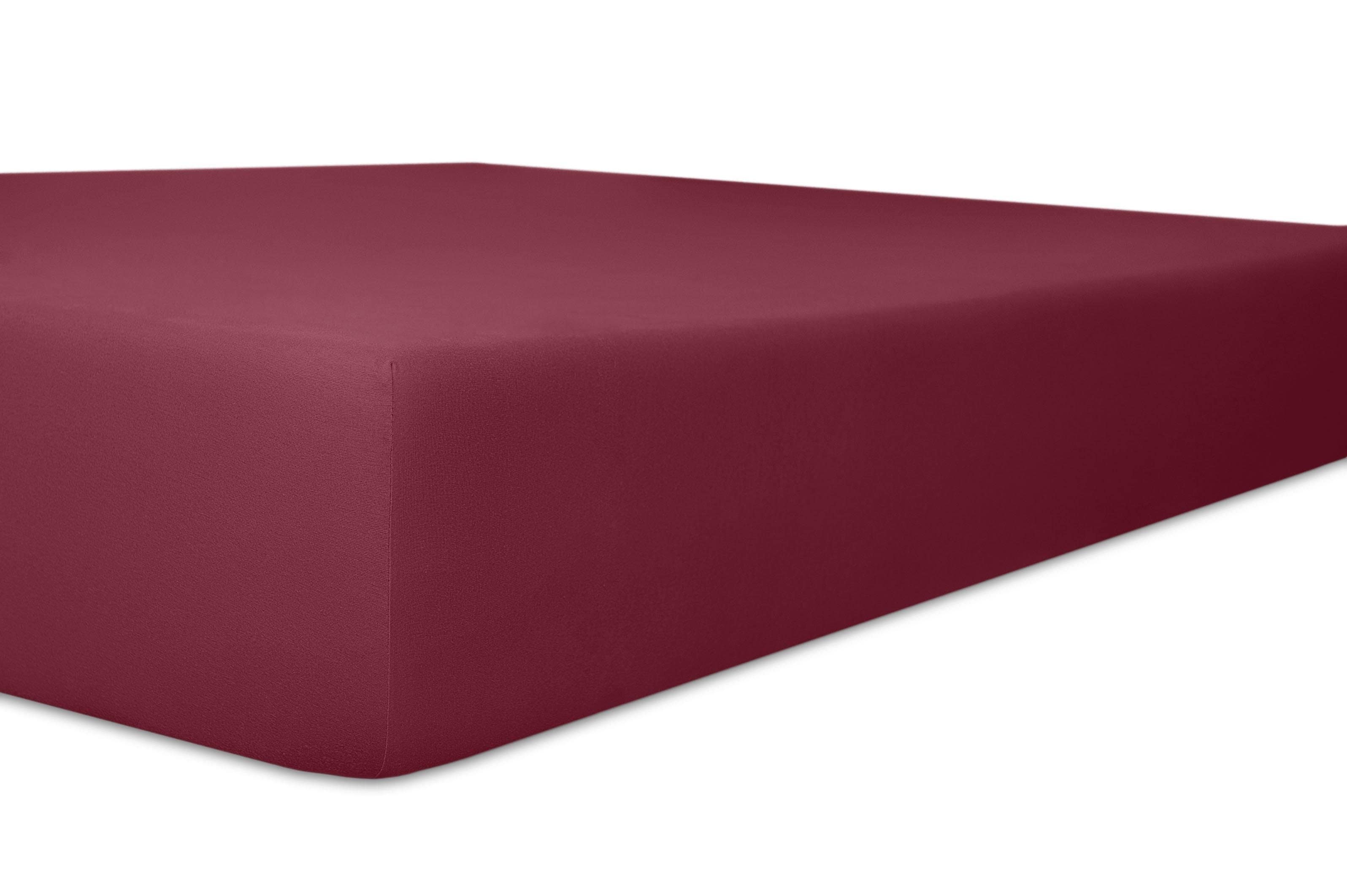 Kneer Spannbettlaken »Exclusive-Stretch«, (1 St.), optimaler Sitz rot