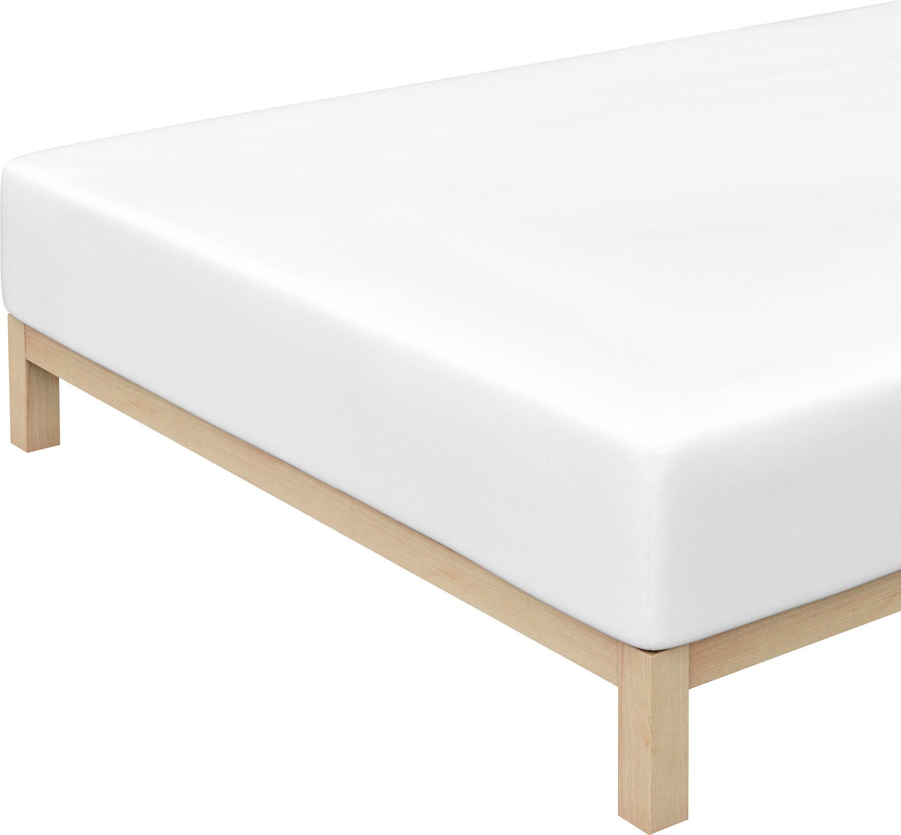 Schlafgut Spannbettlaken »Jersey-Elasthan«, (1 St.), für Boxspring weiss