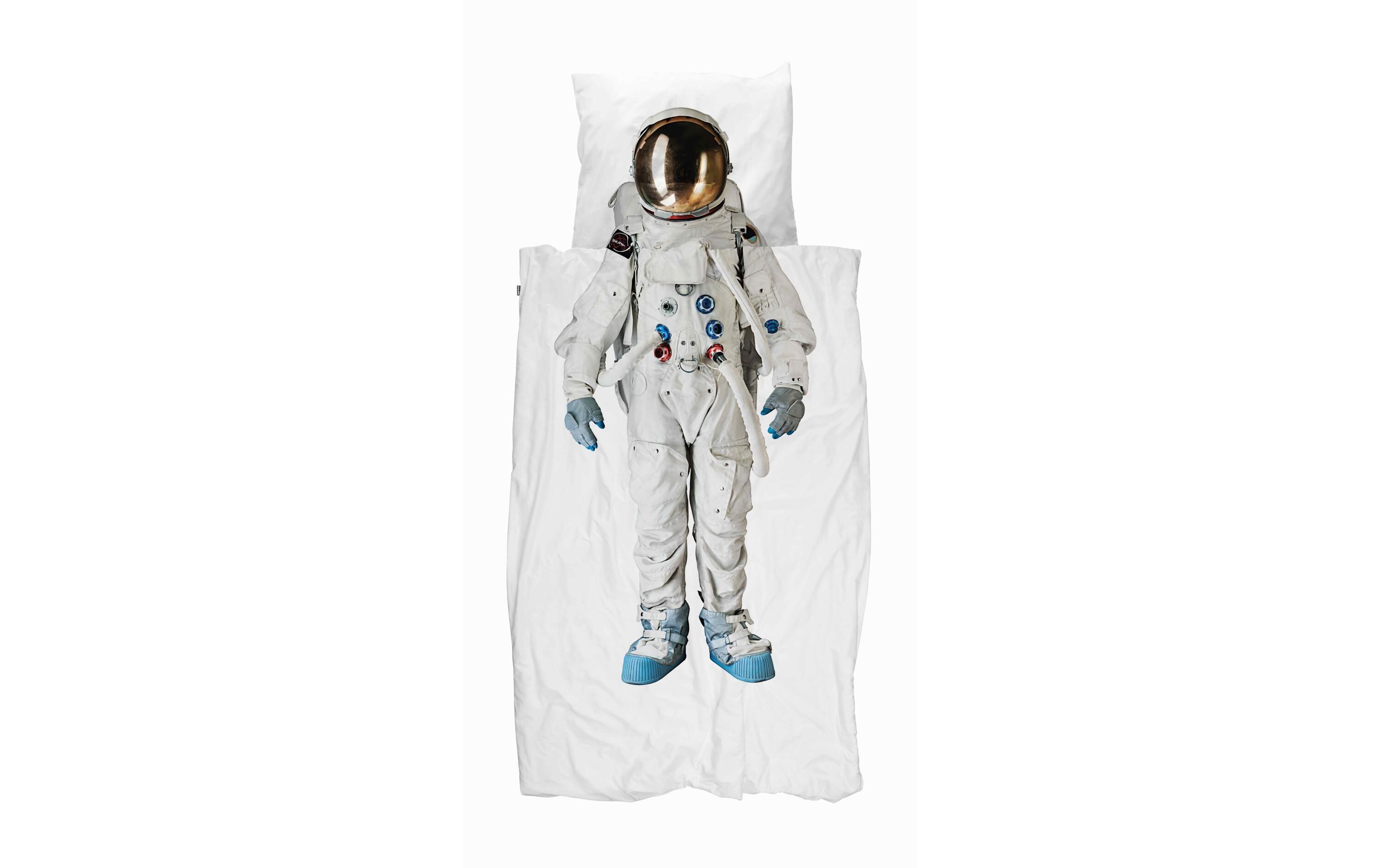 Snurk Kinderbettwäsche »Astronaut Bettwäschegarnitur« weiss
